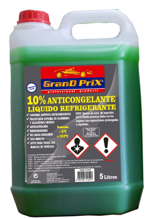 ANTICONGELANTE 10% 5 L VERDE