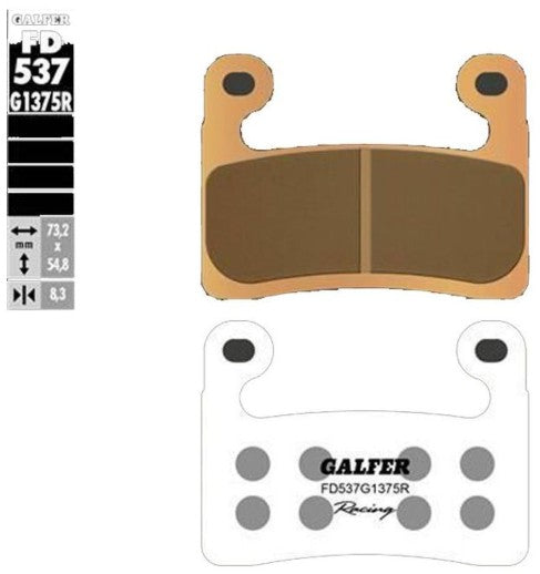 PASTILLAS DE FRENO DEL. FD537-G1375 BLANCA GALFER