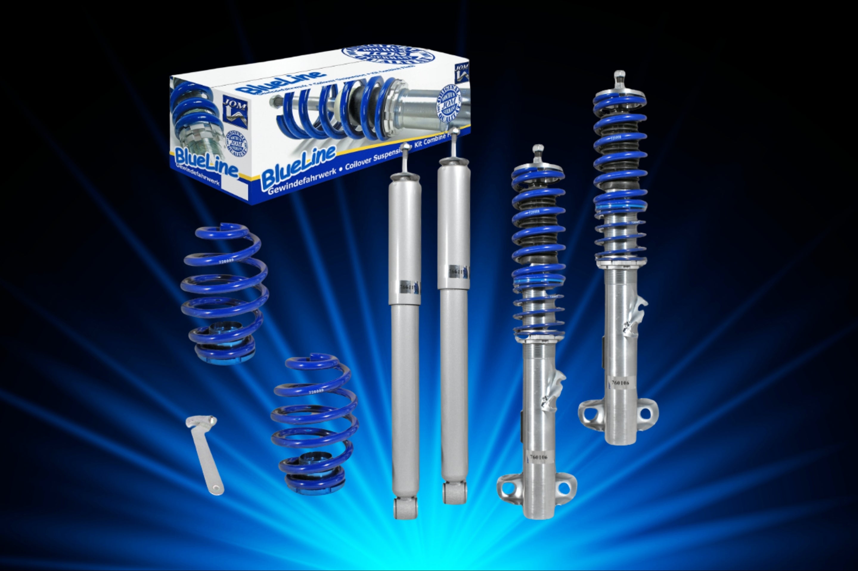 Kit de suspensión roscada JOM BlueLine para BMW E36 Compact