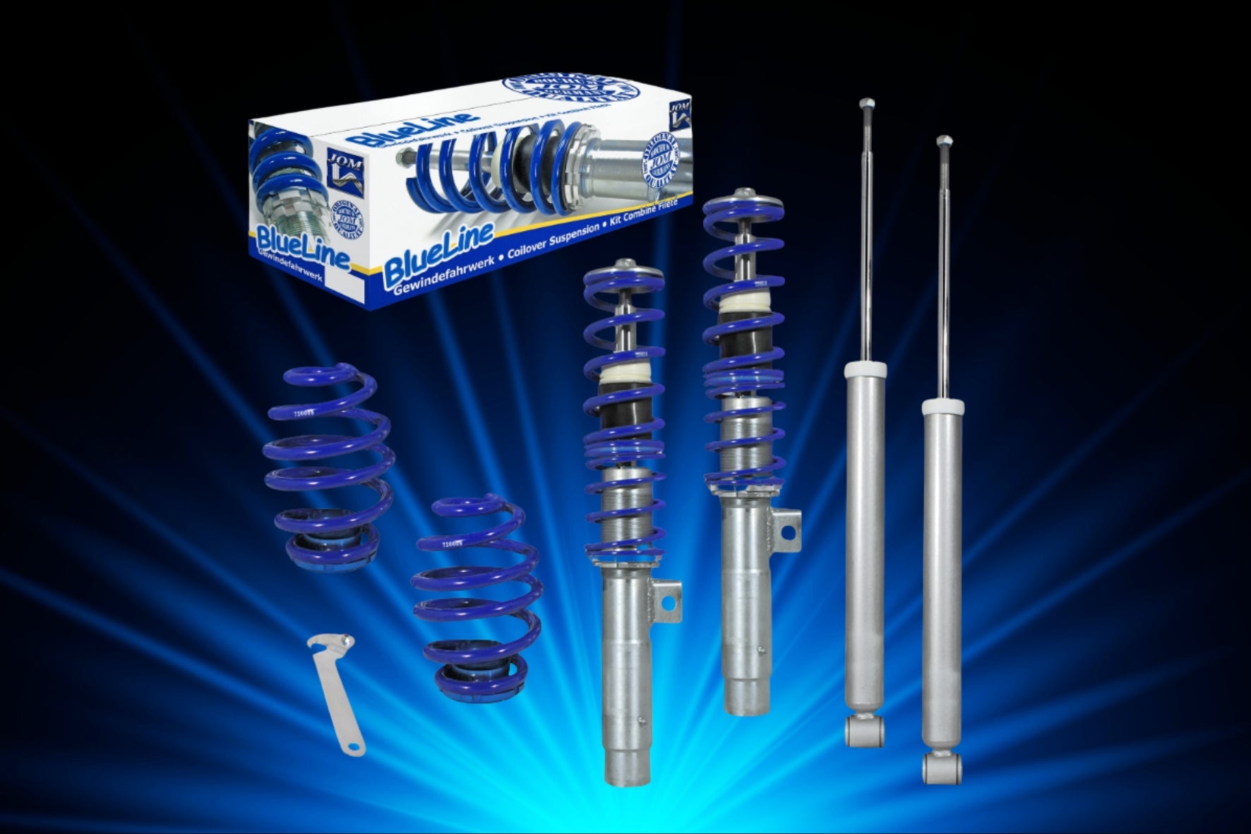 Kit de suspensión roscada JOM BlueLine para BMW E46