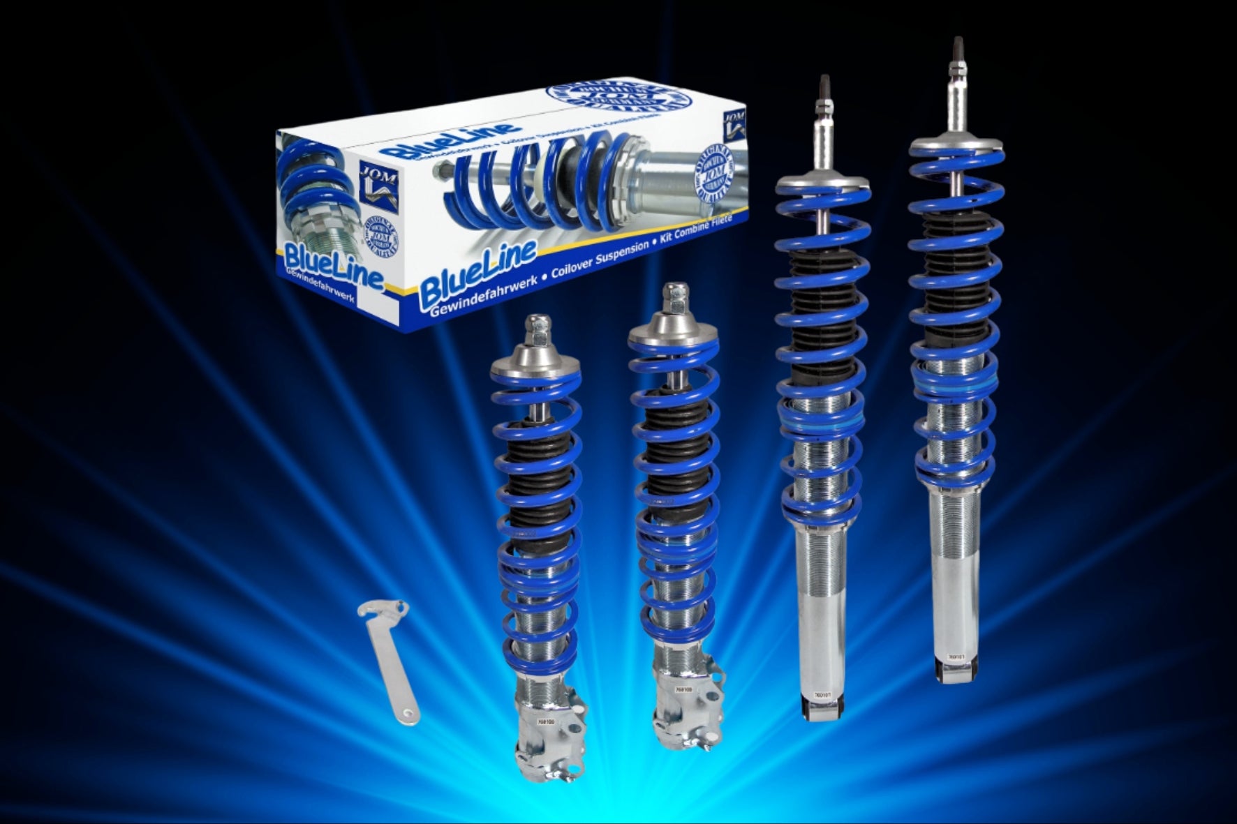 Kit suspensión roscada JOM BlueLine para VW Golf 3, Vento y Golf 3 Cabrio