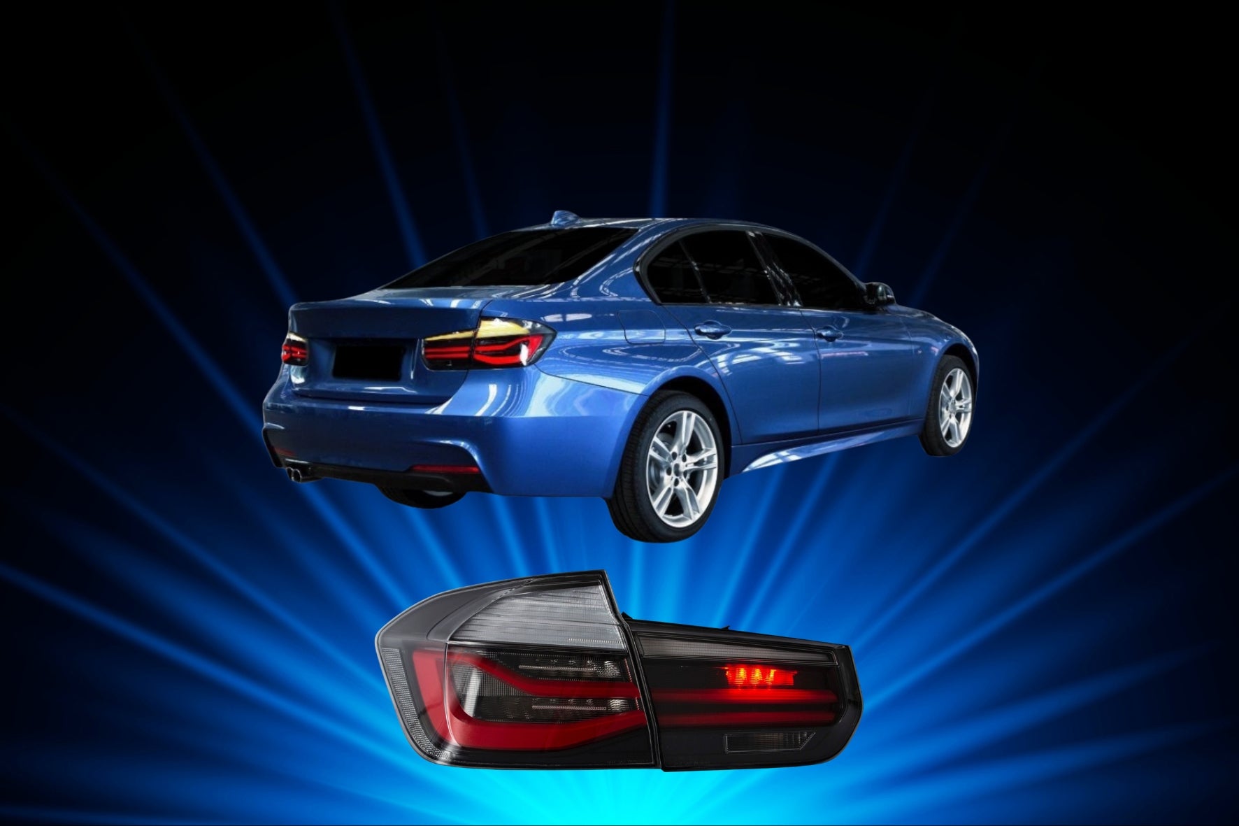 Pilotos traseros con tira de luz LED e intermitentes LED dinámicos secuenciales, para BMW F30 Sedán, 2011-2019