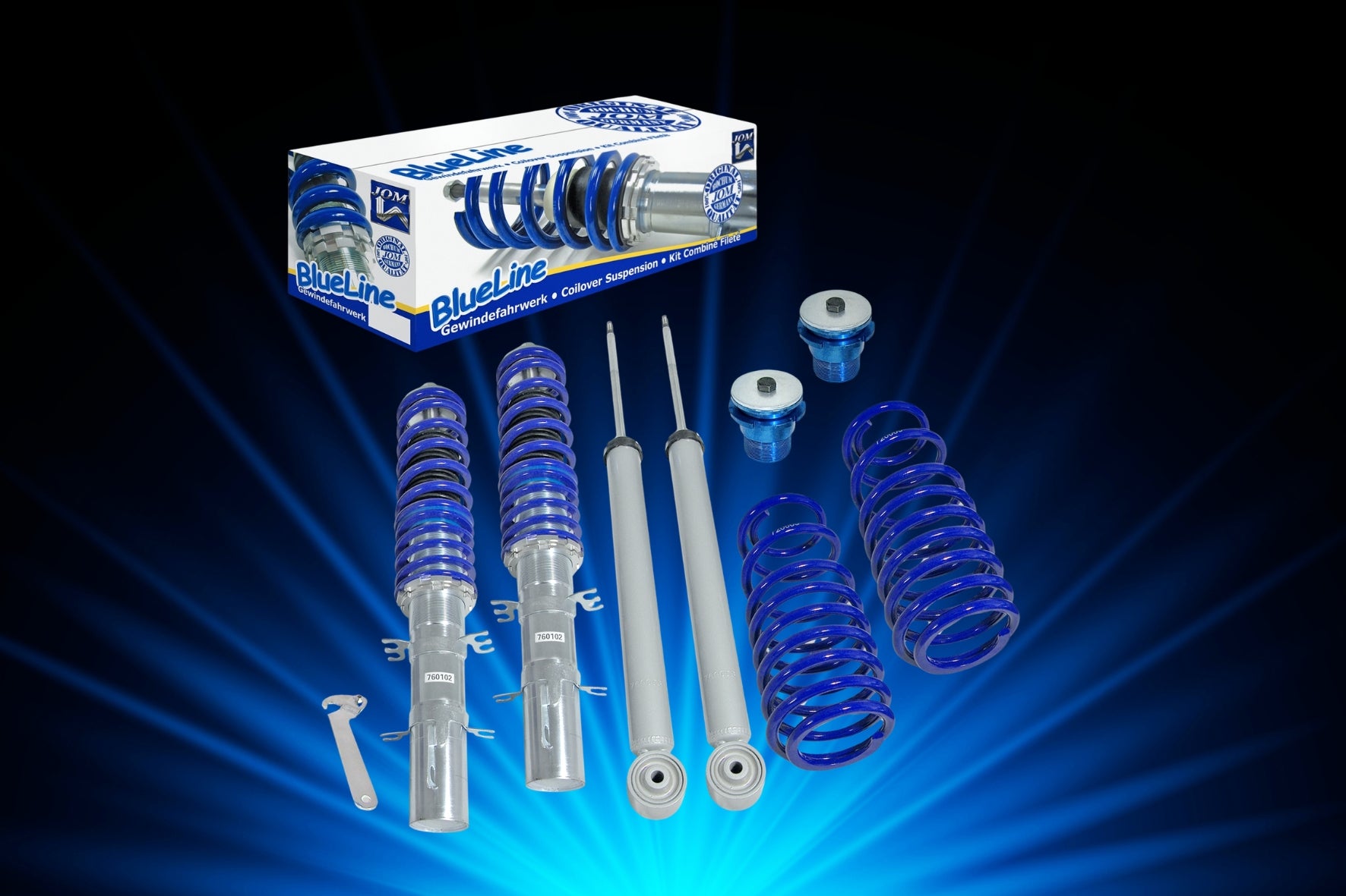 Kit de suspensión roscada BlueLine para Seat León y Toledo (1M)