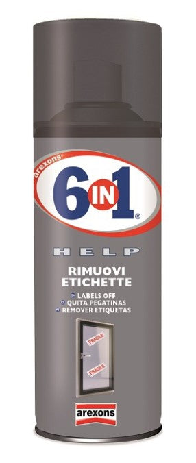 SPRAY ELIMINADOR DE ETIQUETAS Y ADHESIVOS 6 EN 1 HELP AREXONS 200 ML